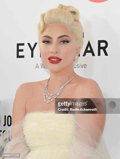 Lady Gaga attends Elton John AIDS Foundation's 30th Annual Academy Awards Viewing Party on March 27, 2022 in West Hollywood, California.