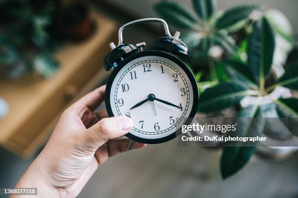alarm clock - analog clock hands stock pictures, royalty-free photos & images