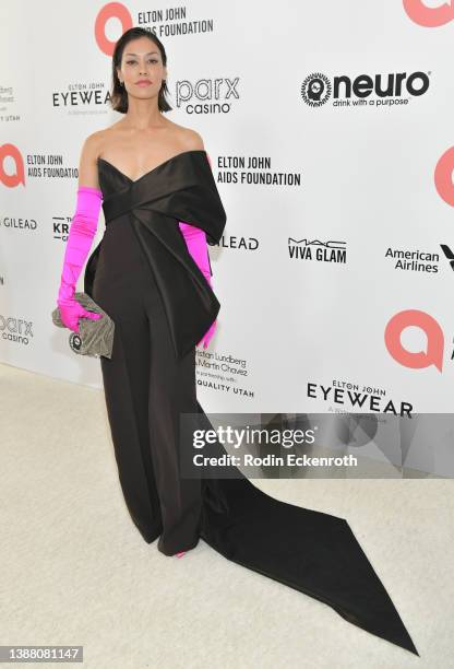 Janina Gavankar attends Elton John AIDS Foundation's 30th Annual Academy Awards Viewing Party on March 27, 2022 in West Hollywood, California.