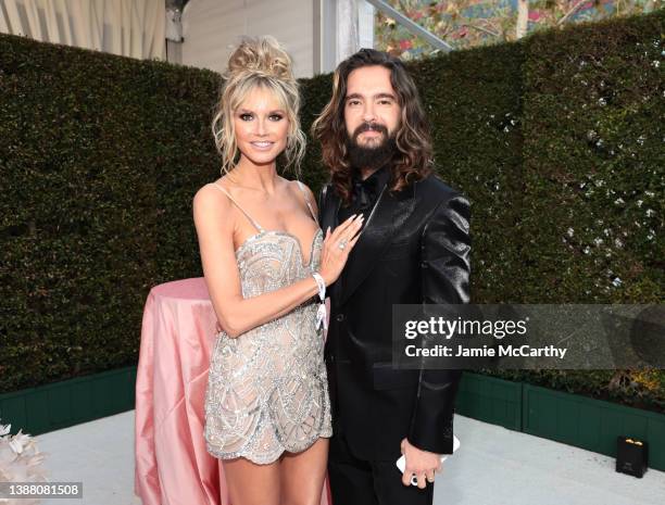 Heidi Klum and Tom Kaulitz attend Elton John AIDS Foundation's 30th Annual Academy Awards Viewing Party on March 27, 2022 in West Hollywood,...