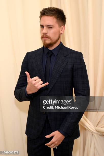 Dylan Sprouse attends the Elton John AIDS Foundation's 30th Annual Academy Awards Viewing Party on March 27, 2022 in West Hollywood, California.