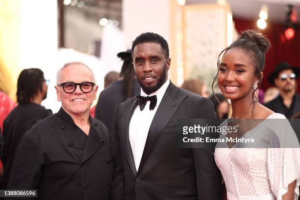 Wolfgang Puck, Sean Combs and Jessie James Combs attend the 94th Annual Academy Awards at Hollywood and Highland on March 27, 2022 in Hollywood,...