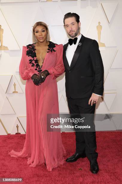 Serena Williams and Alexis Ohanian attend the 94th Annual Academy Awards at Hollywood and Highland on March 27, 2022 in Hollywood, California.