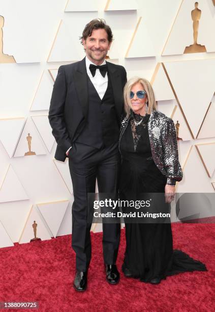 Bradley Cooper and Gloria Campano attend the 94th Annual Academy Awards at Hollywood and Highland on March 27, 2022 in Hollywood, California.