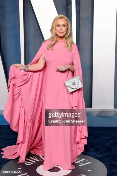 Kathy Hilton attends the 2022 Vanity Fair Oscar Party Hosted By Radhika Jones at Wallis Annenberg Center for the Performing Arts on March 27, 2022 in...