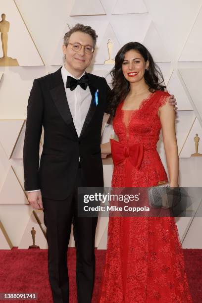 Nicholas Britell and Caitlin Lawson attend the 94th Annual Academy Awards at Hollywood and Highland on March 27, 2022 in Hollywood, California.