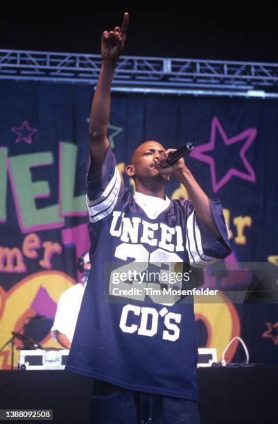 Kurupt performs during KMEL All-Star Jam at Shoreline Amphitheatre on August 12, 2000 in Mountain View, California.
