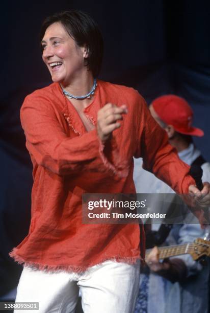 K.d. Lang performs at Shoreline Amphitheatre on August 5, 2000 in Mountain View, California.