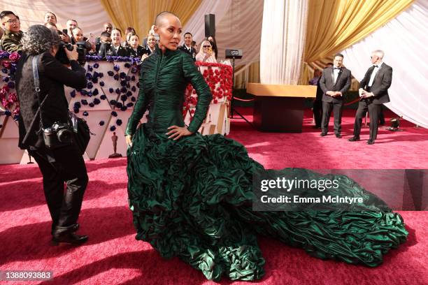 Will Smith and Jada Pinkett Smith attend the 94th Annual Academy Awards at Hollywood and Highland on March 27, 2022 in Hollywood, California.