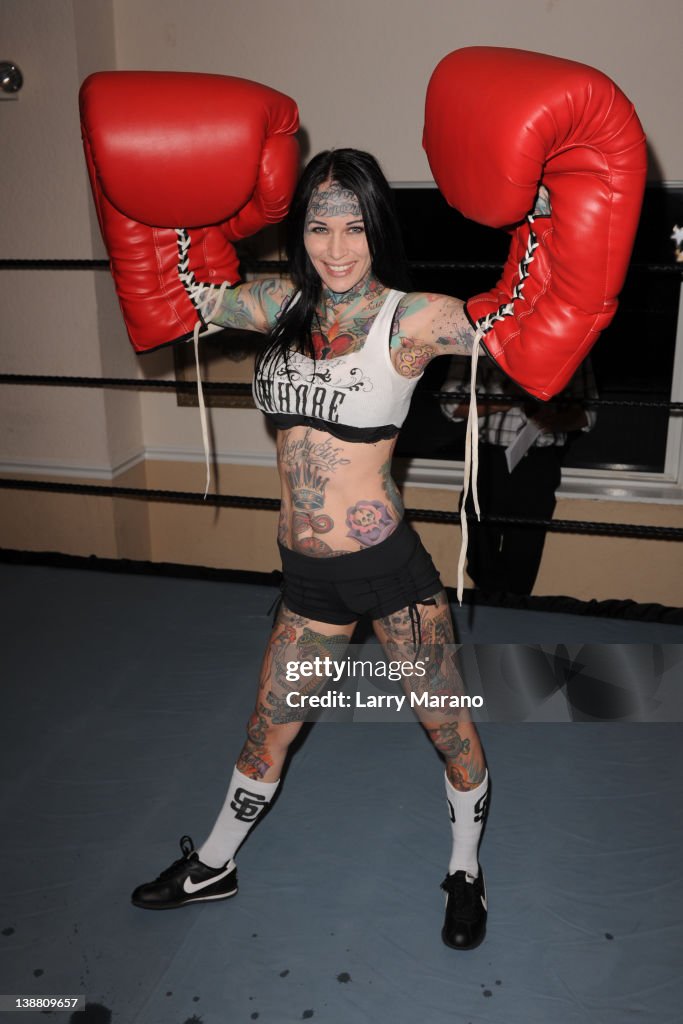 Michelle Bombshell McGee And Devon James Celebrity Boxing Match