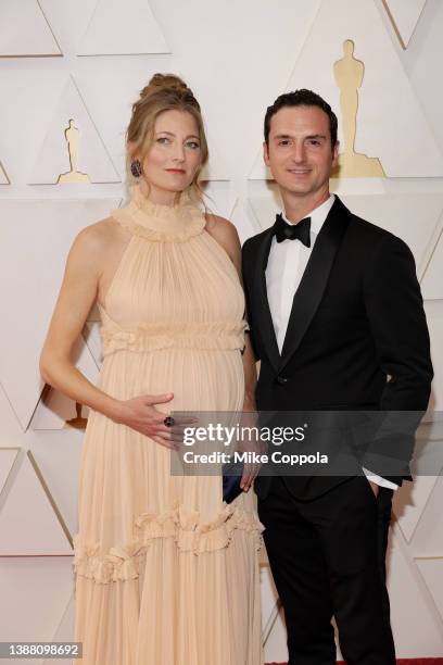 Trevor White and guest attend the 94th Annual Academy Awards at Hollywood and Highland on March 27, 2022 in Hollywood, California.