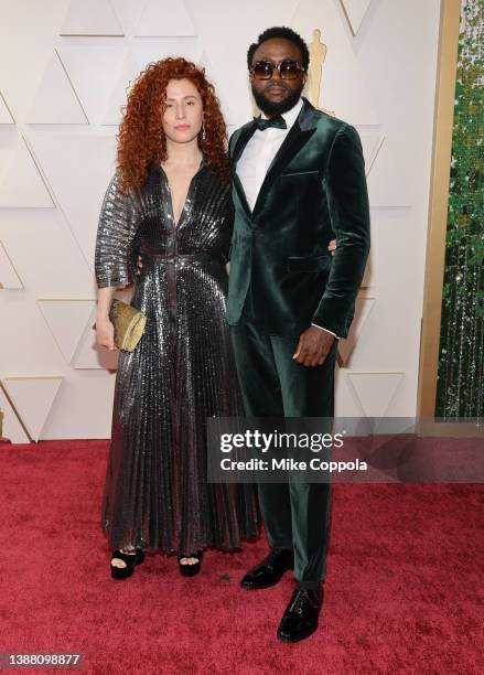 Alma Har'el and Byron Bowers attend the 94th Annual Academy Awards at Hollywood and Highland on March 27, 2022 in Hollywood, California.