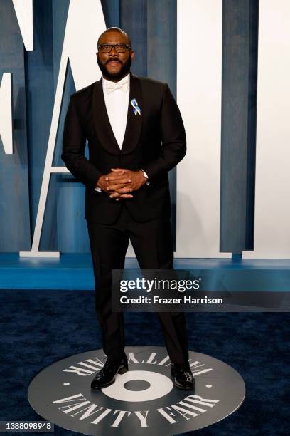 Tyler Perry attends the 2022 Vanity Fair Oscar Party hosted by Radhika Jones at Wallis Annenberg Center for the Performing Arts on March 27, 2022 in...