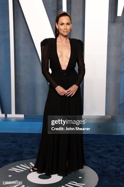 Minnie Driver attends the 2022 Vanity Fair Oscar Party Hosted By Radhika Jones at Wallis Annenberg Center for the Performing Arts on March 27, 2022...