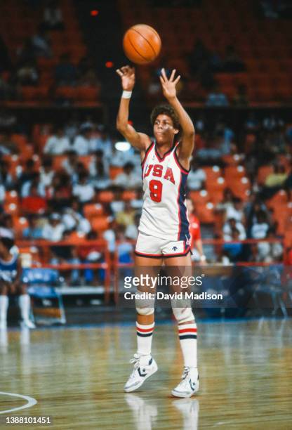 Cheryl Miller of the USA plays in the 1983 Pan American Games during August 1983 in Caracas, Venezuela.