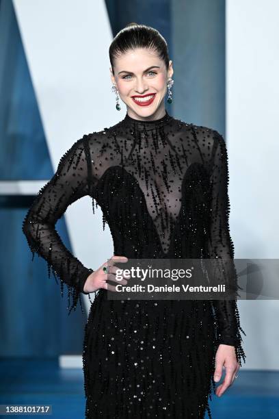 Alexandra Daddario attends the 2022 Vanity Fair Oscar Party Hosted by Radhika Jones at Wallis Annenberg Center for the Performing Arts on March 27,...