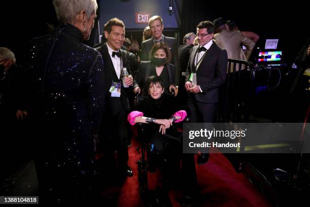 In this handout photo provided by A.M.P.A.S., Liza Minnelli is seen backstage during the 94th Annual Academy Awards at Dolby Theatre on March 27,...