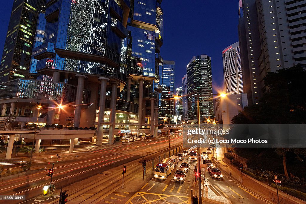 Hong Kong Expressway at night