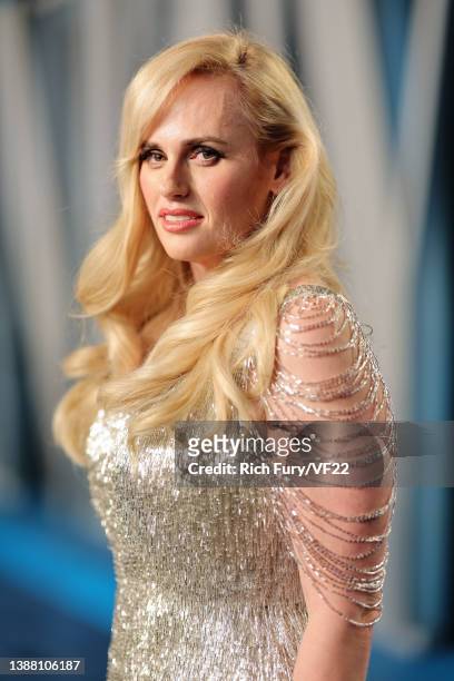 Rebel Wilson attends the 2022 Vanity Fair Oscar Party hosted by Radhika Jones at Wallis Annenberg Center for the Performing Arts on March 27, 2022 in...