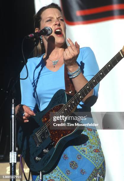 Susan Tedeschi performs during the Blues Music Festival tour at Shoreline Amphitheatre on August 4, 2000 in Mountain View, California.