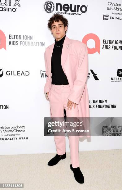 Joshua Bassett attends the Elton John AIDS Foundation's 30th Annual Academy Awards Viewing Party on March 27, 2022 in West Hollywood, California.