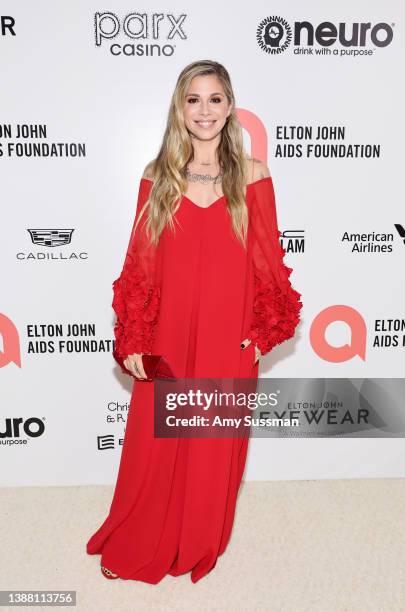 Christina Perri attends the Elton John AIDS Foundation's 30th Annual Academy Awards Viewing Party on March 27, 2022 in West Hollywood, California.