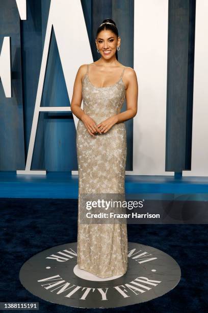 Stephanie Beatriz attends the 2022 Vanity Fair Oscar Party hosted by Radhika Jones at Wallis Annenberg Center for the Performing Arts on March 27,...