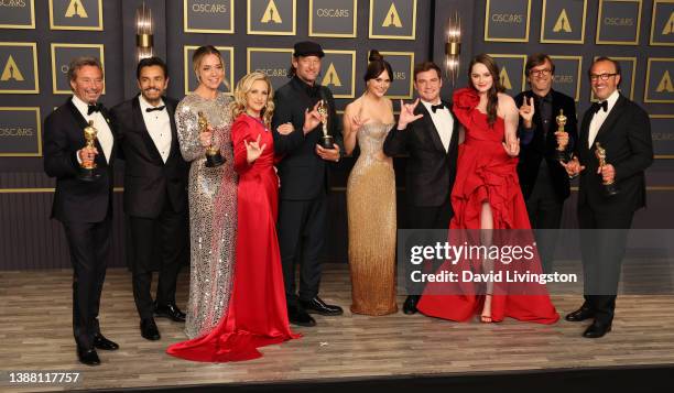 Patrick Wachsberger, Eugenio Derbez, Sian Heder, Marlee Matlin, Troy Kotsur, Emilia Jones, Daniel Durant, Amy Forsyth, Philippe Rousselet, and...