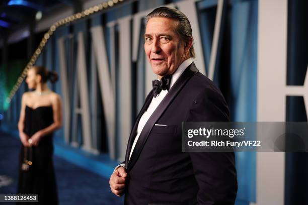 Ciarán Hinds attends the 2022 Vanity Fair Oscar Party hosted by Radhika Jones at Wallis Annenberg Center for the Performing Arts on March 27, 2022 in...