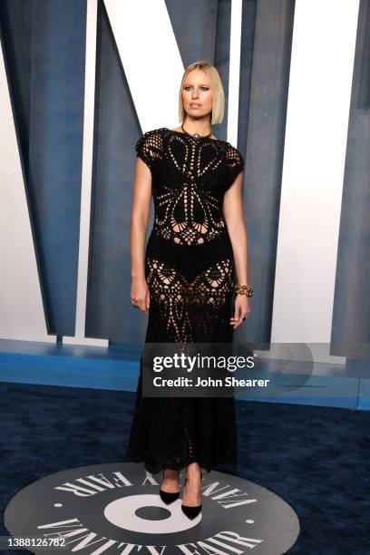 Karolina Kurkova attends the 2022 Vanity Fair Oscar Party Hosted By Radhika Jones at Wallis Annenberg Center for the Performing Arts on March 27,...