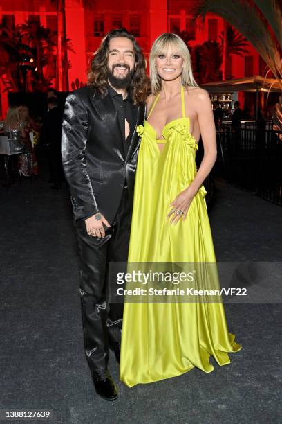 Tom Kaulitz and Heidi Klum attend the 2022 Vanity Fair Oscar Party hosted by Radhika Jones at Wallis Annenberg Center for the Performing Arts on...