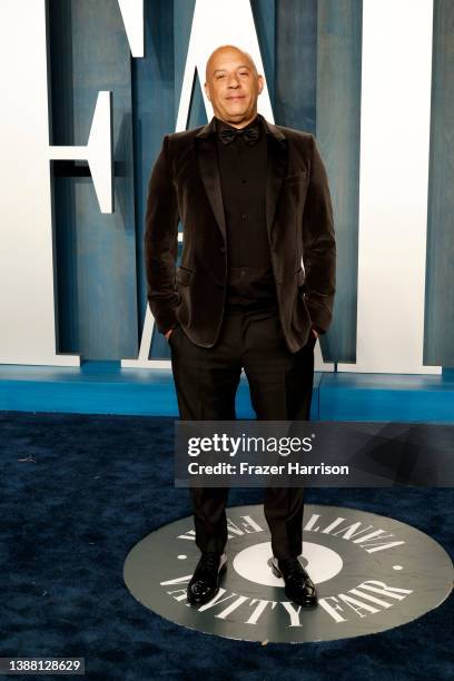 Vin Diesel attends the 2022 Vanity Fair Oscar Party hosted by Radhika Jones at Wallis Annenberg Center for the Performing Arts on March 27, 2022 in...