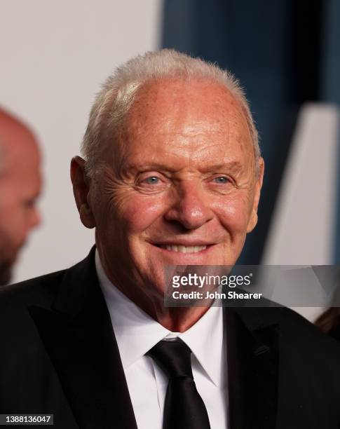 Anthony Hopkins attends the 2022 Vanity Fair Oscar Party Hosted By Radhika Jones at Wallis Annenberg Center for the Performing Arts on March 27, 2022...