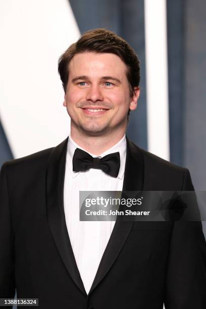 Jason Ritter attends the 2022 Vanity Fair Oscar Party Hosted By Radhika Jones at Wallis Annenberg Center for the Performing Arts on March 27, 2022 in...