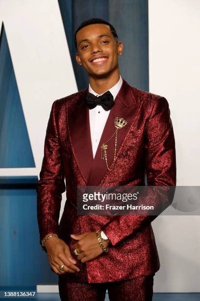 Jabari Banks attends the 2022 Vanity Fair Oscar Party hosted by Radhika Jones at Wallis Annenberg Center for the Performing Arts on March 27, 2022 in...