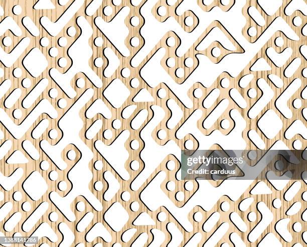 Mdf Textured Grid Pattern Seamless Wood Textured Grid Pattern High-Res Vector Graphic - Getty Images