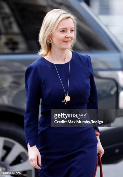 Foreign Secretary Liz Truss attends the annual Commonwealth Day Service at Westminster Abbey on March 14, 2022 in London, England. The Commonwealth...