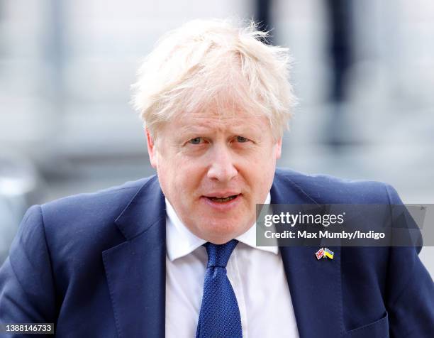 Prime Minister Boris Johnson attends the annual Commonwealth Day Service at Westminster Abbey on March 14, 2022 in London, England. The Commonwealth...
