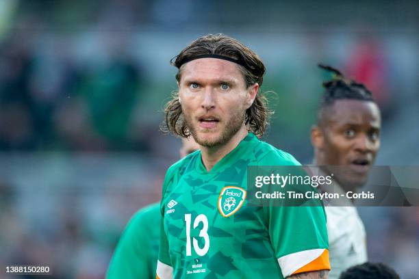 March 26: Jeff Hendrick of Republic of Ireland during the Republic of Ireland V Belgium International friendly match at Aviva Stadium on March 26th,...