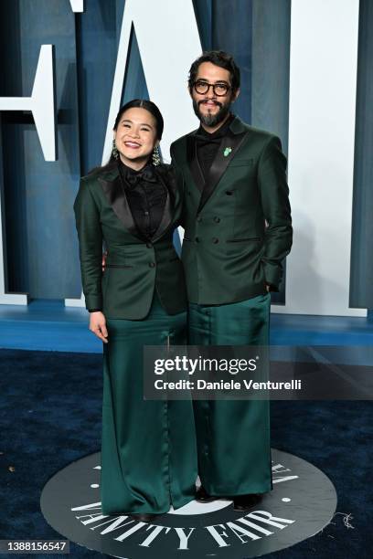 Kelly Marie Tran and guest attend the 2022 Vanity Fair Oscar Party Hosted by Radhika Jones at Wallis Annenberg Center for the Performing Arts on...