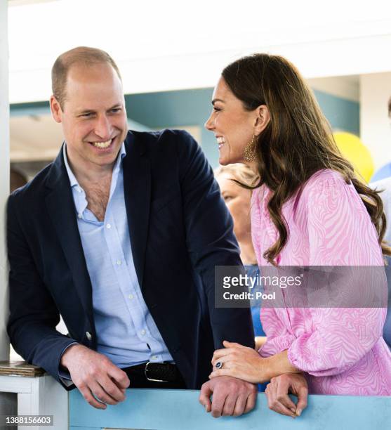 Catherine, Duchess of Cambridge and Prince William, Duke of Cambridge visit a Fish Fry – a quintessentially Bahamian culinary gathering place which...