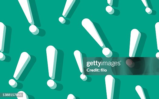 Seamless Exclamation Point Background Pattern Seamless Exclamation Point Background Pattern