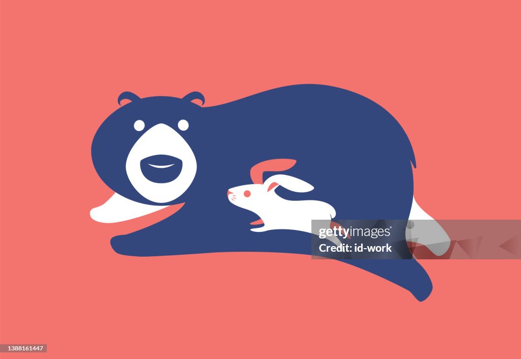 Rabbit Racing Vector Rabbit Racing Bear High-Res Vector Graphic - Getty Images