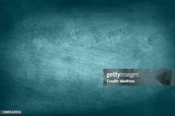 empty blank blackboard like dark green tint grey black coloured grunge textured scratched vector backgrounds with scratches all over - vignette stock illustrations