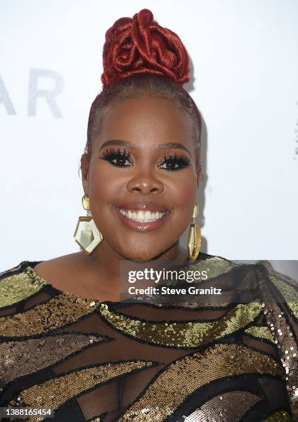 Amber Riley arrives at the Elton John AIDS Foundation's 30th Annual