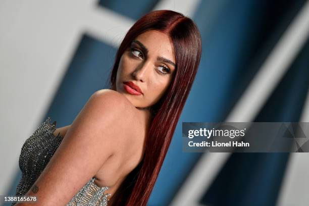 Lourdes Leon attends the 2022 Vanity Fair Oscar Party hosted by Radhika Jones at Wallis Annenberg Center for the Performing Arts on March 27, 2022 in...
