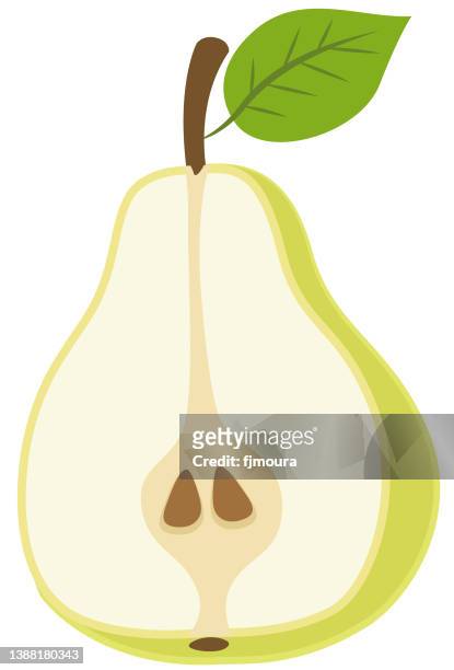 delicious pear - comida stock illustrations
