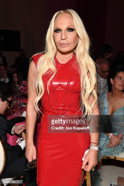 Donatella Versace attends The Elton John AIDS Foundation 30th Annual Academy Awards Viewing Party Sponsored In Part By Belvedere Vodka on March 27,...