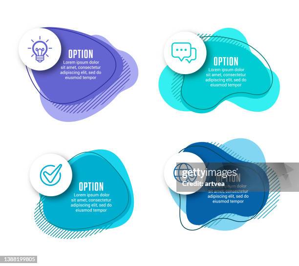 stockillustraties, clipart, cartoons en iconen met infographic elements. fluid or liquid graphic graphic element design - numero 4