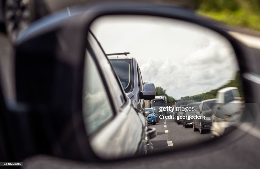 Looking back at traffic jam